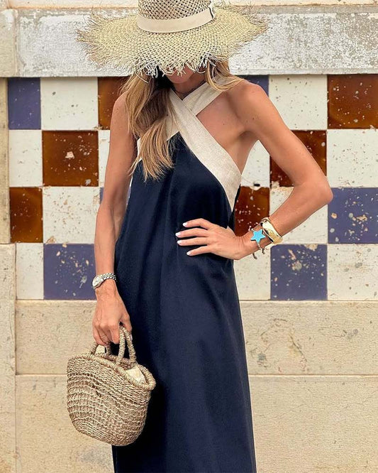 Sienna™| Elegante vestido con espalda descubierta y escote cruzado a la moda