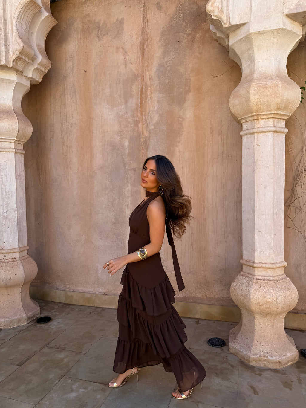 Manila Dress in Brown - Shipping/Envio 15/06 to 19/06