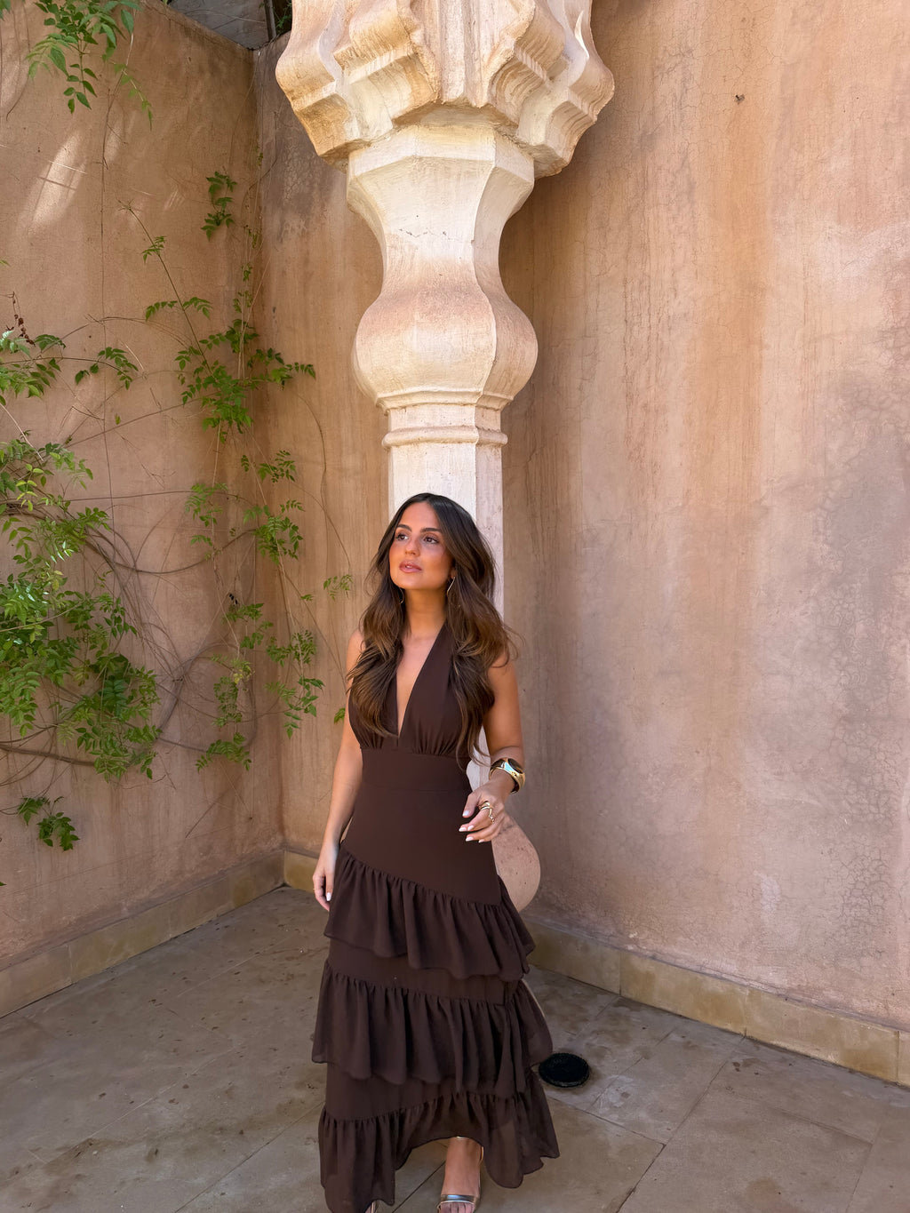 Manila Dress in Brown - Shipping/Envio 15/06 to 19/06