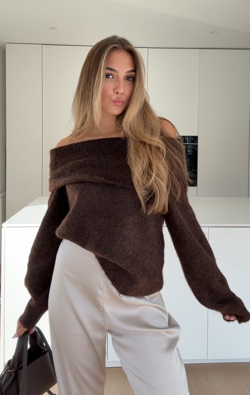 Miel -  Jersey de hombros caídos