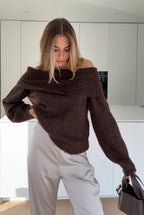 Miel -  Jersey de hombros caídos