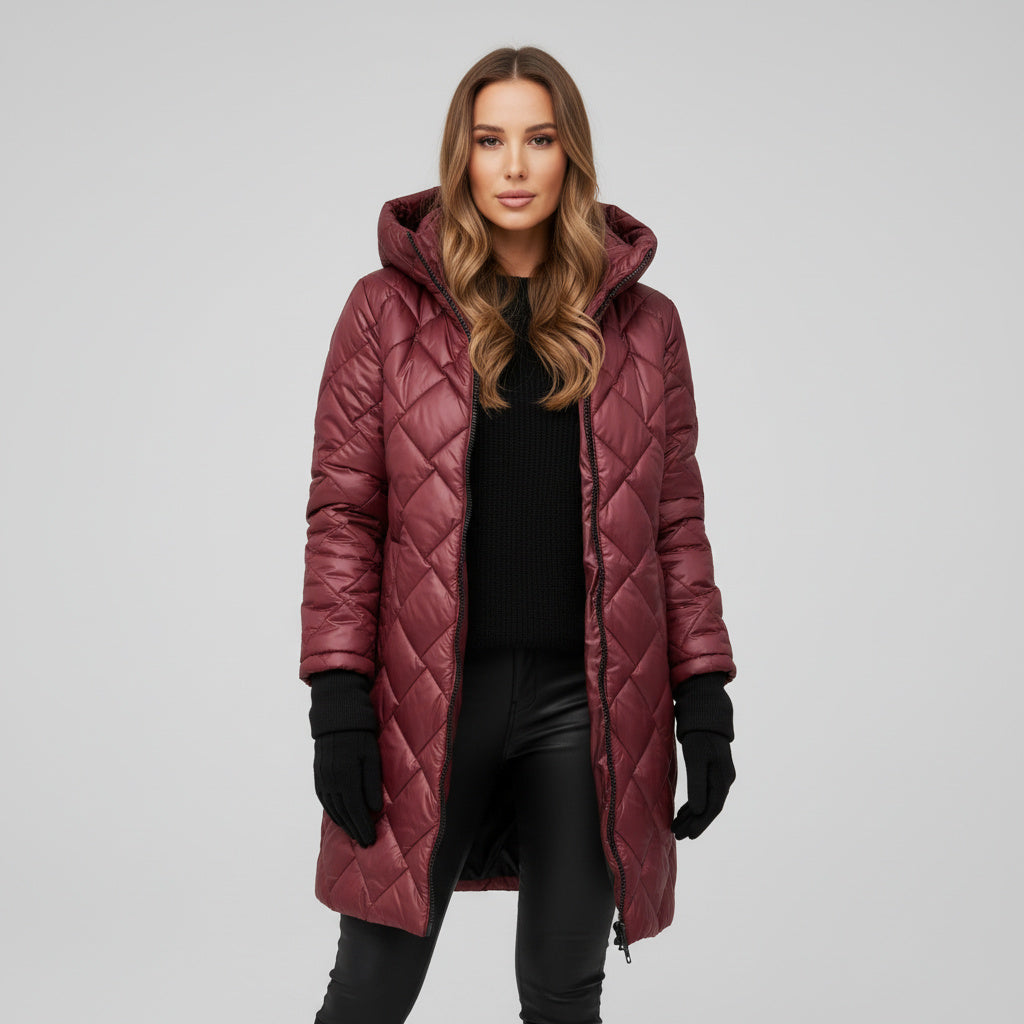 Invernal | Chaqueta elegante acolchada con capucha