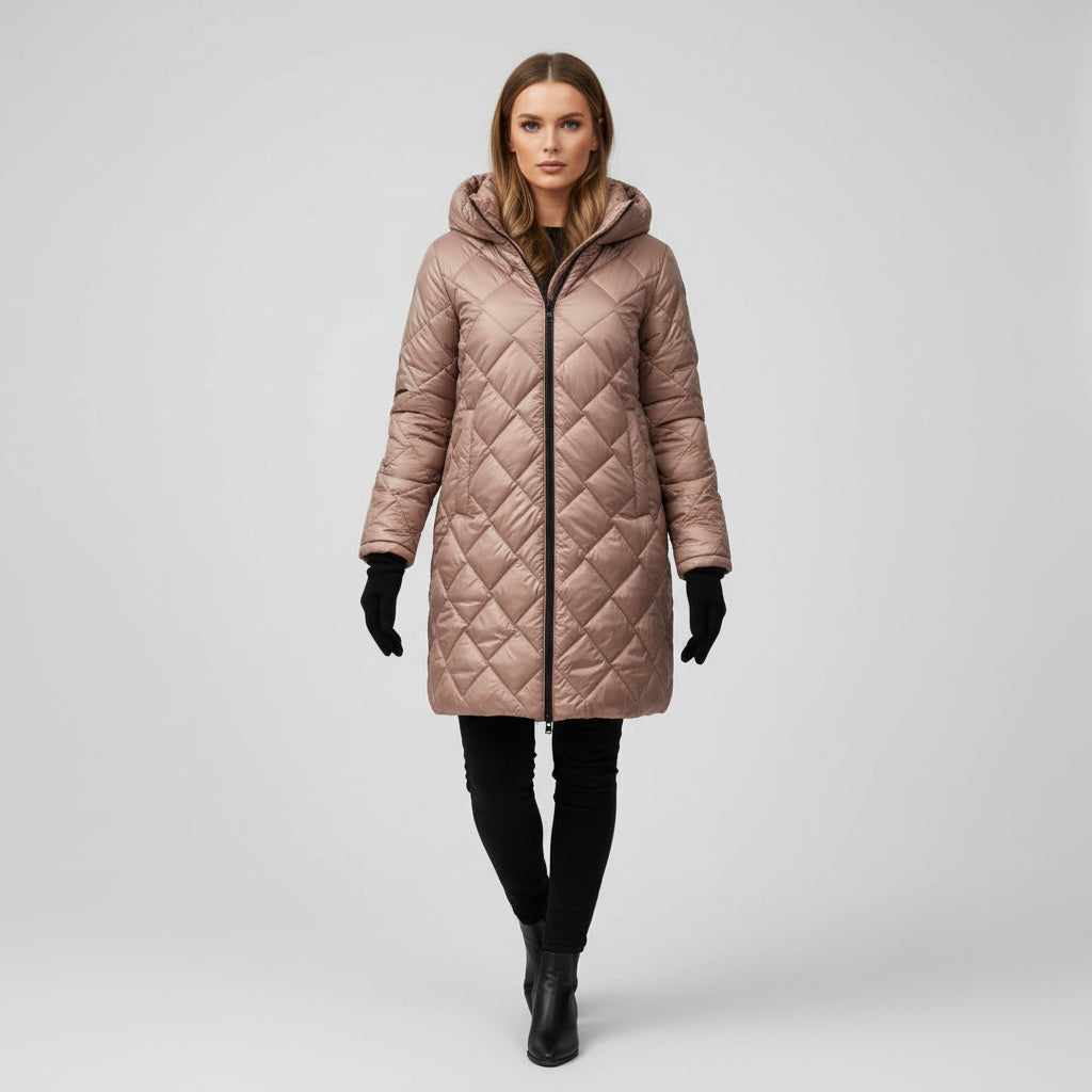 Invernal | Chaqueta elegante acolchada con capucha