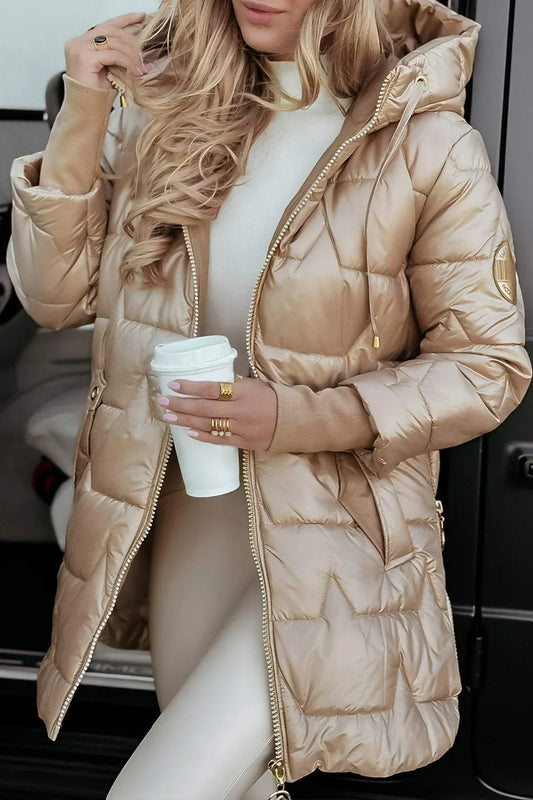 Nieve™ | Abrigo elegante de invierno con capucha y acolchado