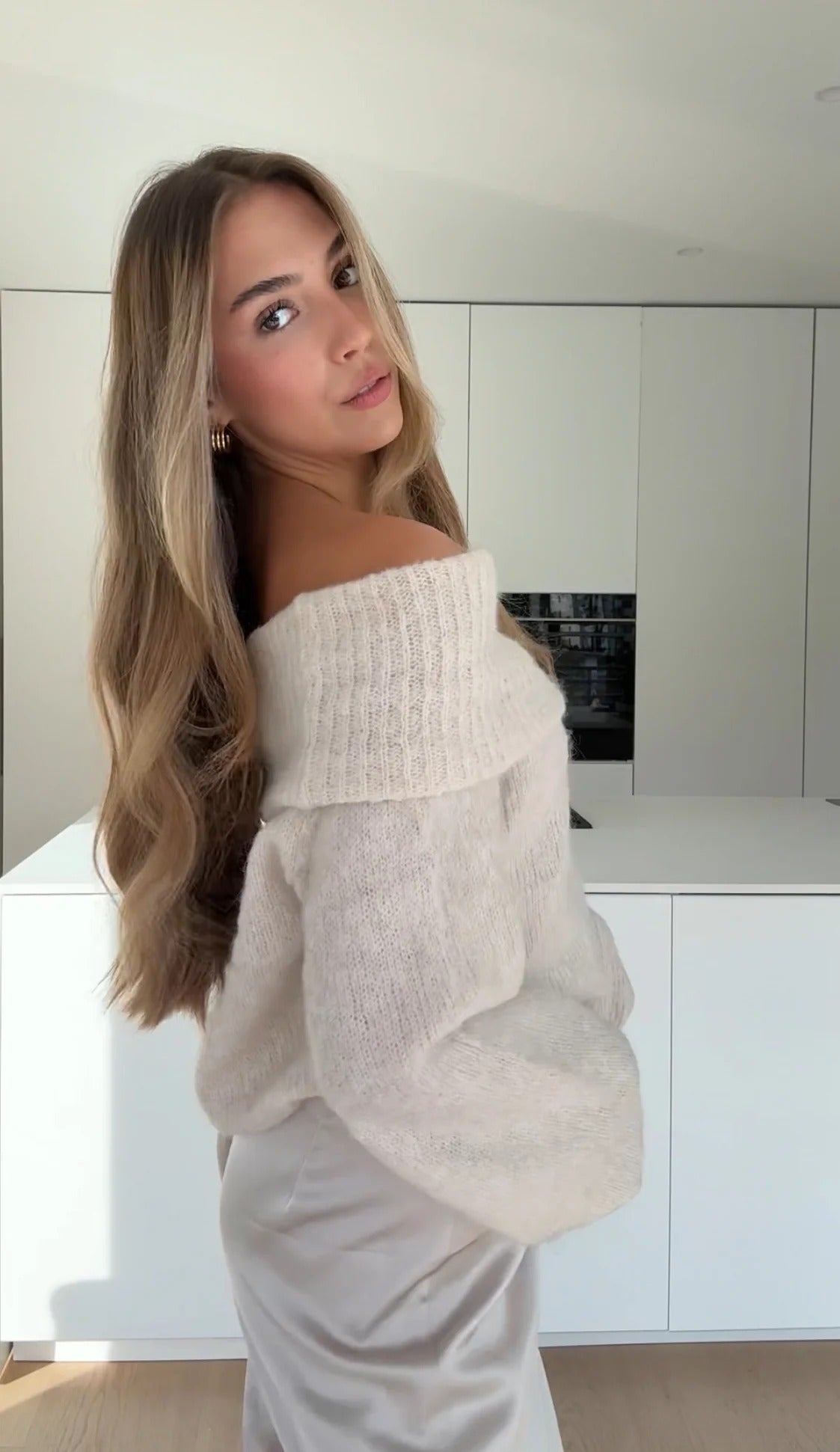 Miel -  Jersey de hombros caídos