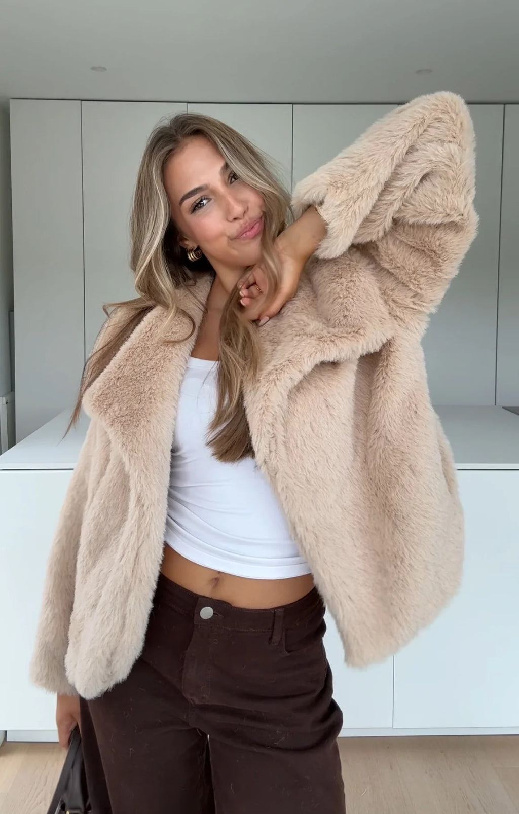 Deseo - Abrigo de piel sintetica