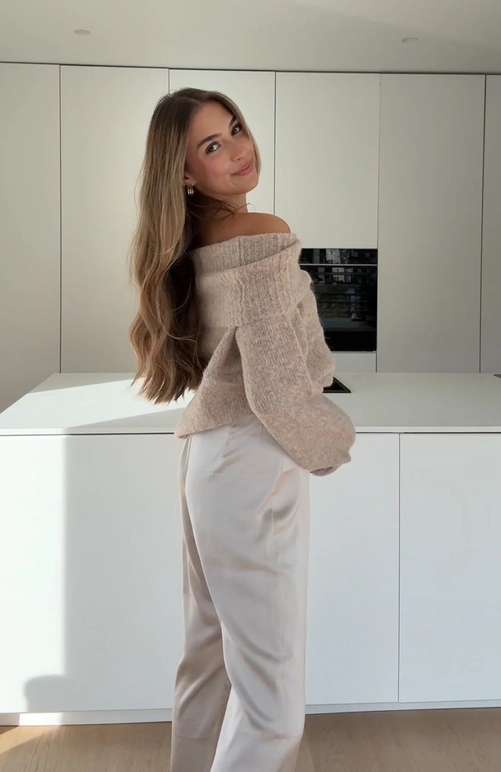 Miel -  Jersey de hombros caídos