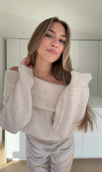 Miel -  Jersey de hombros caídos